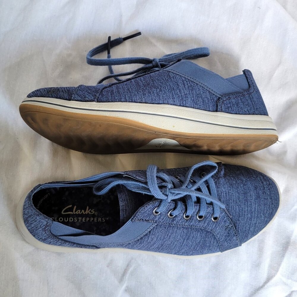 CLARKS Cloudsteppers Blue womens Breeze Sky Sneaker Shoes 6